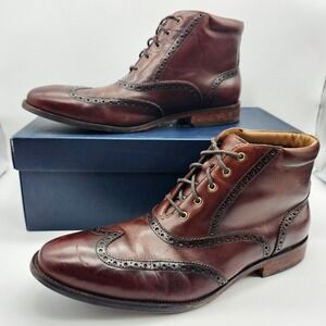 Cole Haan Williams Wingtip Chukka II Oxford Brown Leather Lace Up Boots Men 11